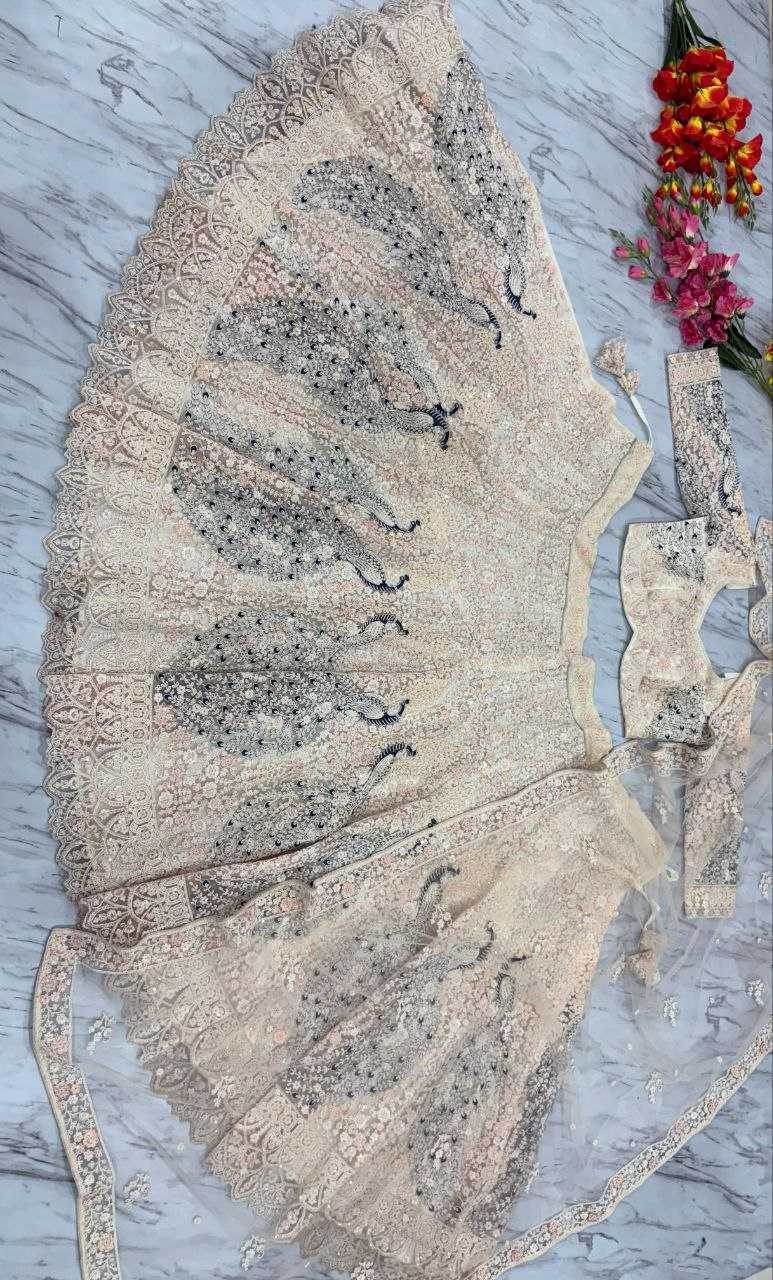 Butterfly Net Designer Wedding Lehenga - MYLUXURY LANE ENTERPRISE